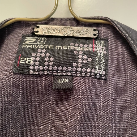 Private Member grey plaid vest - Picture 2 of 3